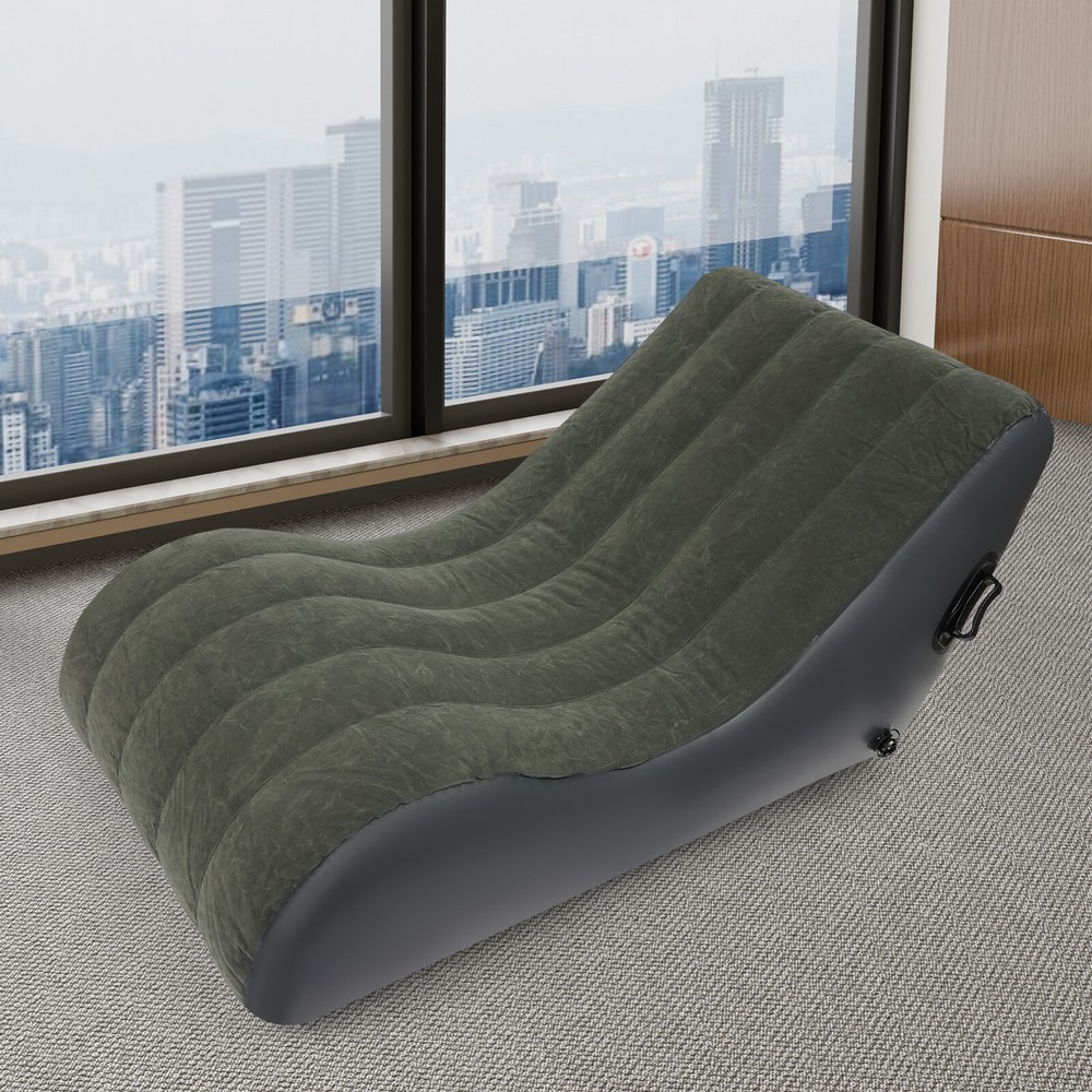 Modern Sofa Bed Inflatable Sofa Bed S-shaped Folding Sofa Bed 89.9*140*69.9cm