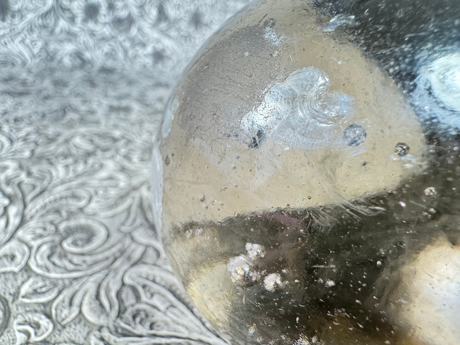 Antique Claw & Glass Ball Single 6" Foot Feet Cast Iron Furniture Hardware Table