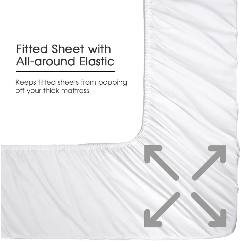 King Size Sheet Set,Rayon Derived from Bamboo, Deep Pocket Sheets Fits