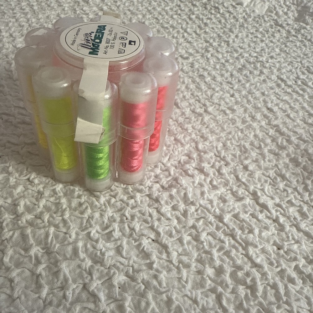 Madeira Neon Polyester Thread 9 (missing 1) Spools Set 50M Each