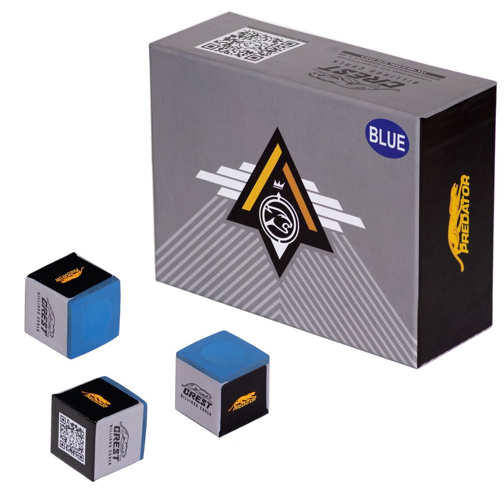 PREDATOR Crest Pool cue Billiard CHALK - 1 GROSS - 144 chalks - Blue