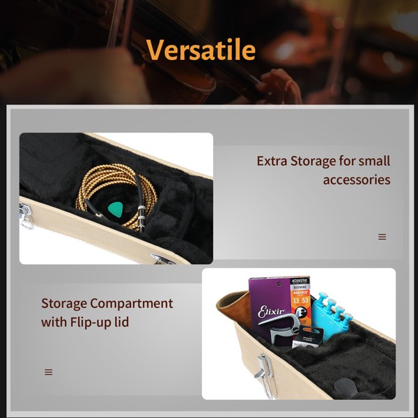 39" Classical Guitar Hard Case Microgroove Flat