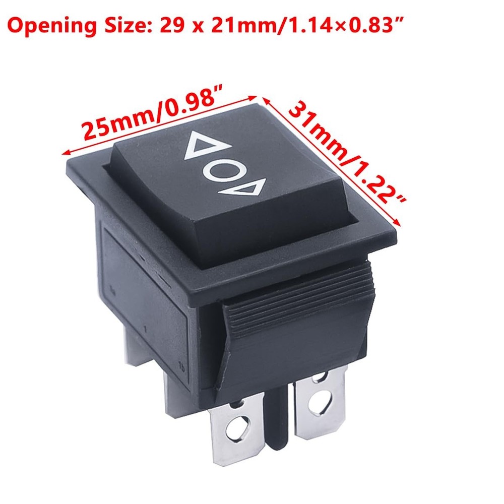 3pcs 12V Momentary Rocker Switch - DPDT Toggle Switch with Automatic Reset