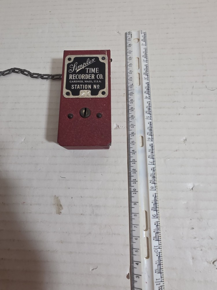 Simplex Time Recorder Co. Station #23 With Key