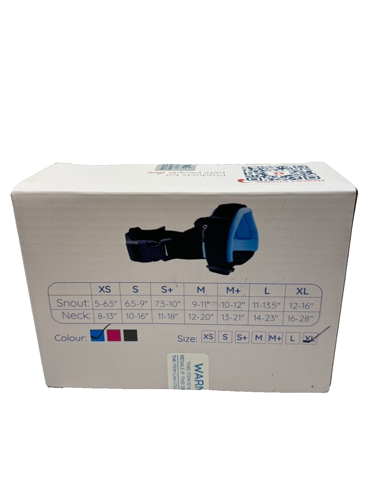 Gentle Muzzle Guard for Dogs-Prevents Biting and Unwanted Chewing Safely XL Blue