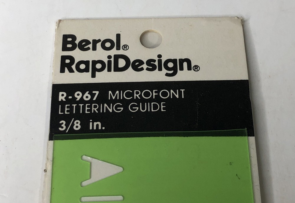 Berol RapiDesign R-967 Microfont Lettering Guide 3/8 in