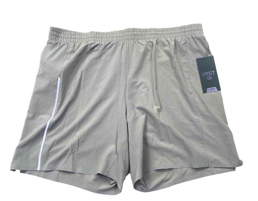 VRST Men's 7” Accelerate Run Shorts - Silver Shadow Size S