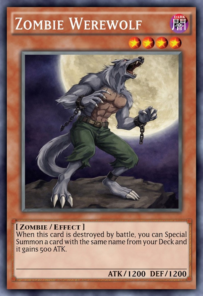 Zombie Werewolf ANIME EFFECT HOLO card
