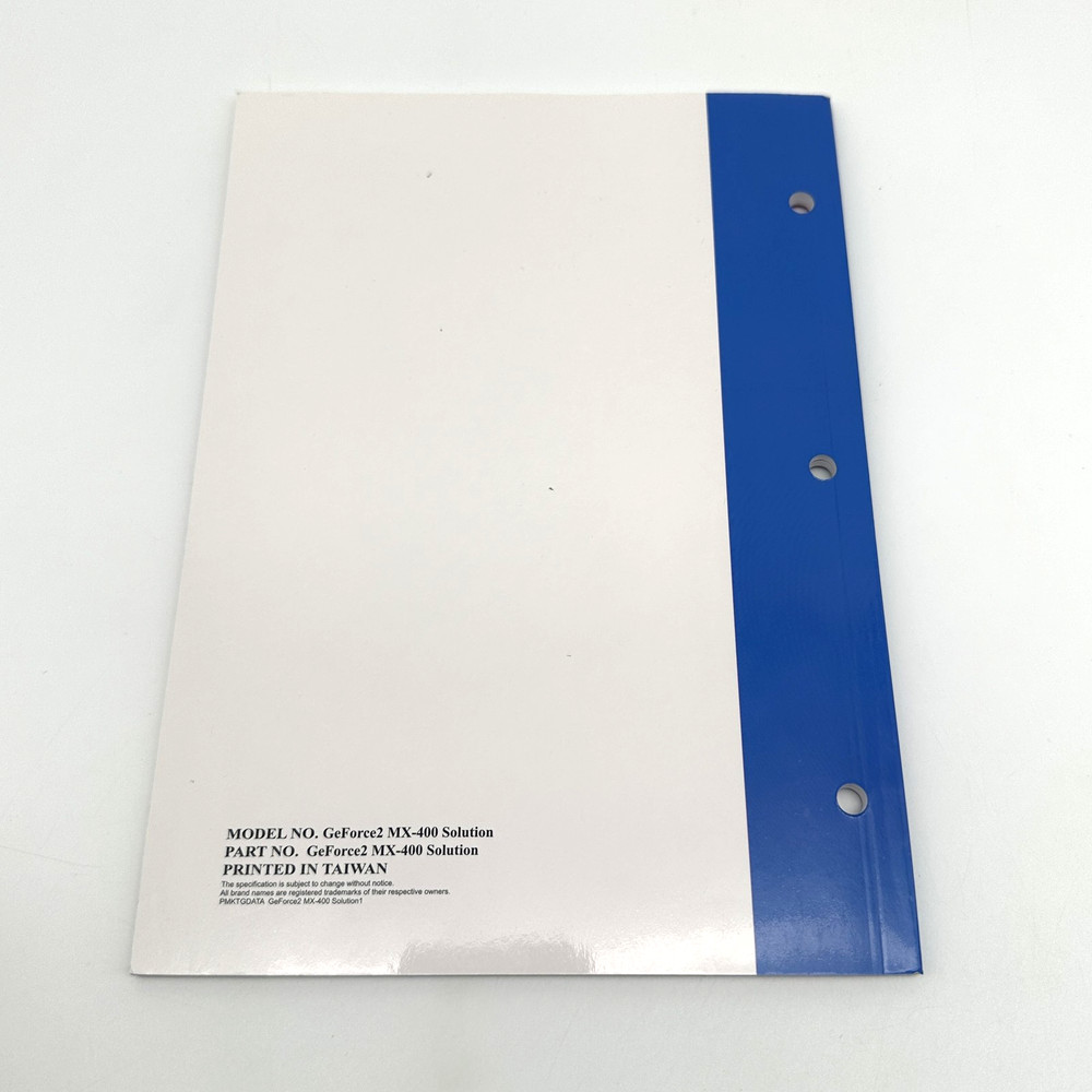 MSI NVIDIA GeForce2 MX-400 Graphics Accelerator User's Manual Guide