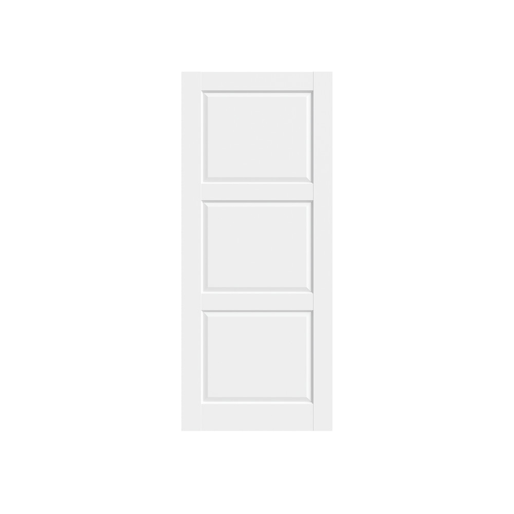 28''x80''3-Panel Solid Core Prehung Interior Door -Pantry/French No Hardware Kit