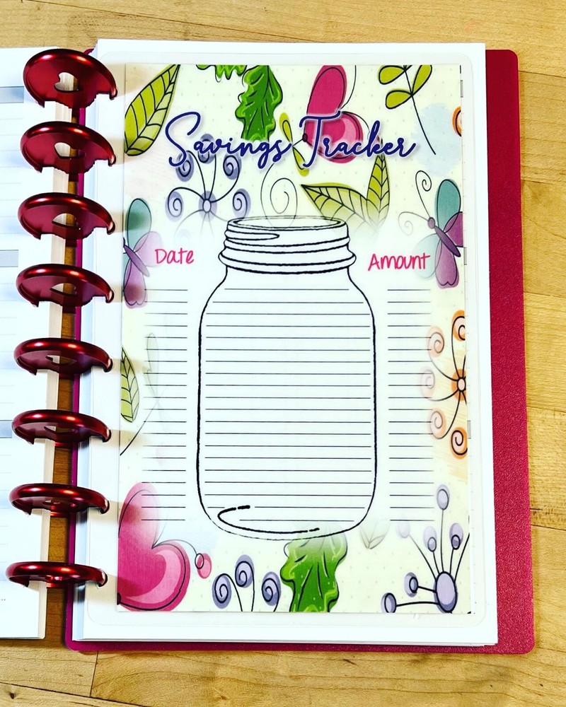 Mason Jar Savings Tracker Dashboard 4 use w/ TUL/Arc (8 disc) Planner~
