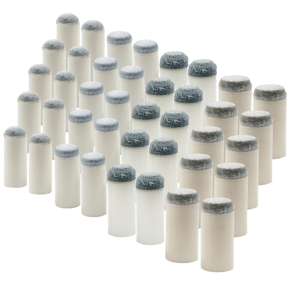 40pcs Slip On Pool Cue Tips Replacement Billiard Cue Tips Pool Stick Tips 4 S...