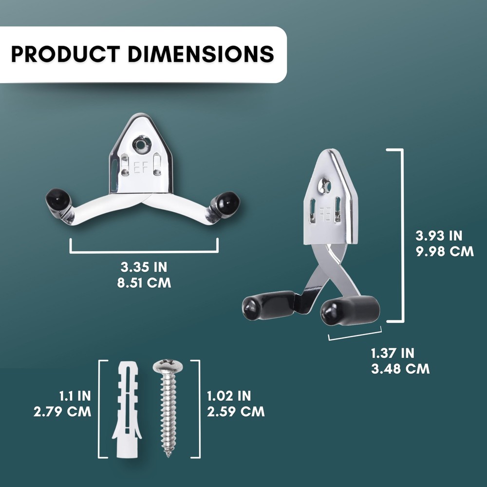 2x Vertical Sword Mount - Dagger Display Wall Hanger - Adjustable Multifuncti...