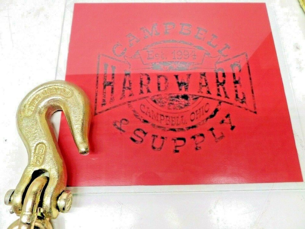 Auto Body Frame Machine Pull Chain 3/8" x 8' Grade 70 with 3/8' Grab Hook