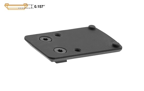 RMR Mount Super Slim for Glock Double Stack Rear Sight Dovetail 0.157" Saddle