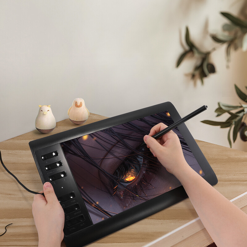 Digital Graphic Drawing Tablet w/ Battery-free Pen for Mac, Windows PC & Android