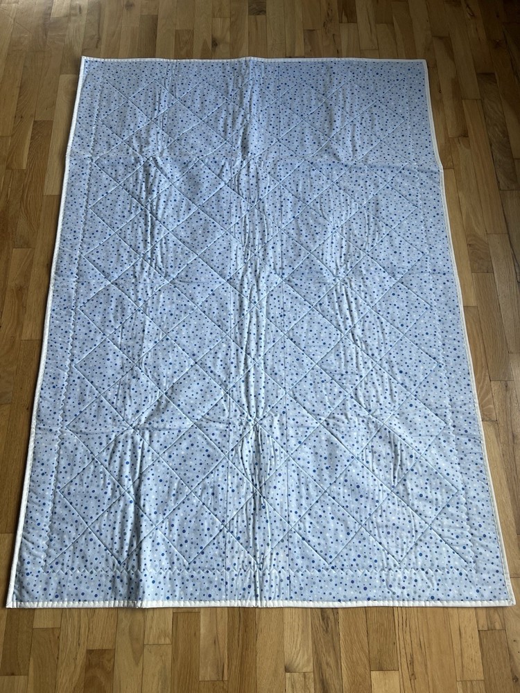 Handmade Reversible Quilt Blanket Patchwork Cottagecore 59.5”x 42.5”