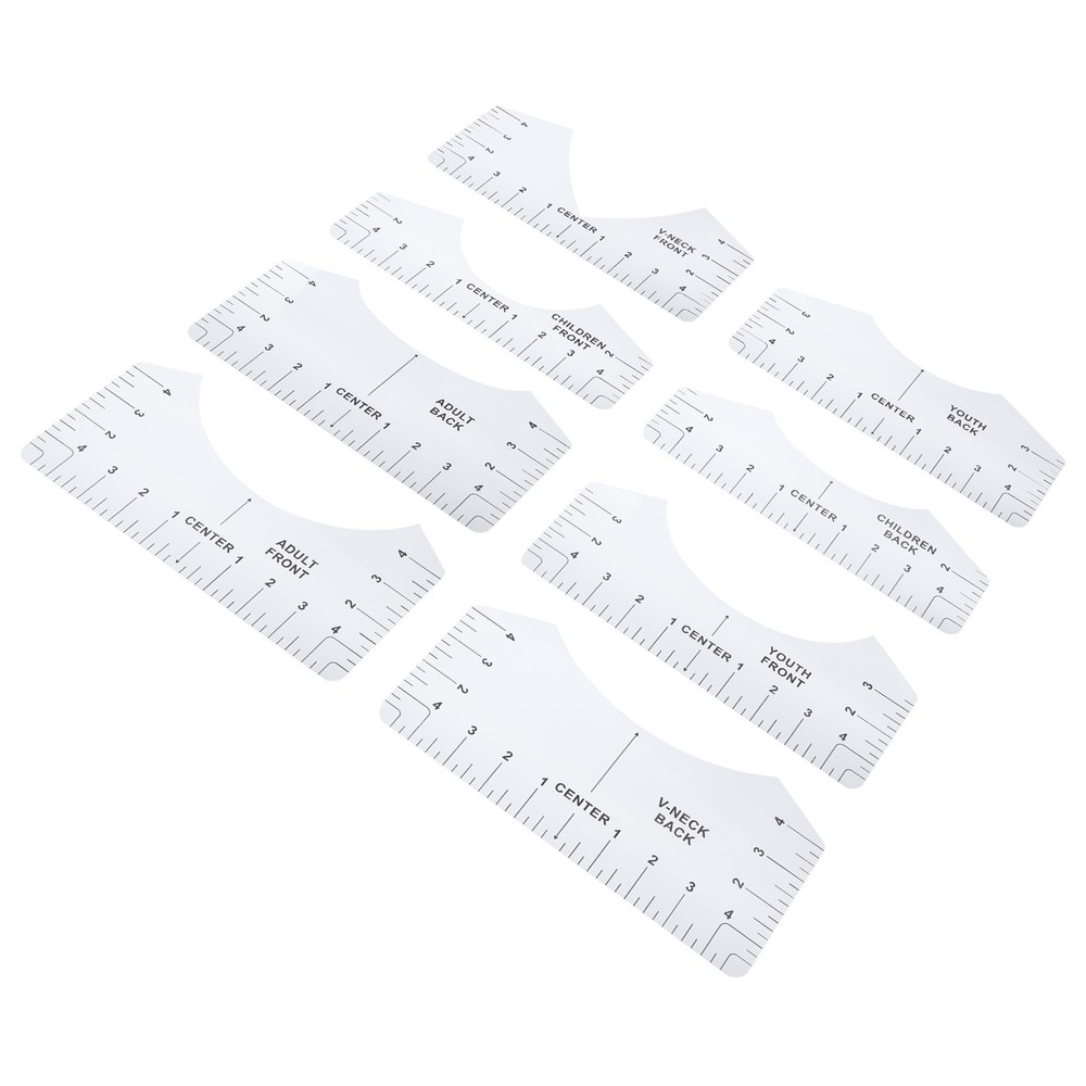 Tshirt Guide Ruler Alignment Tool Round Neck Calibration and Sewing Alignment