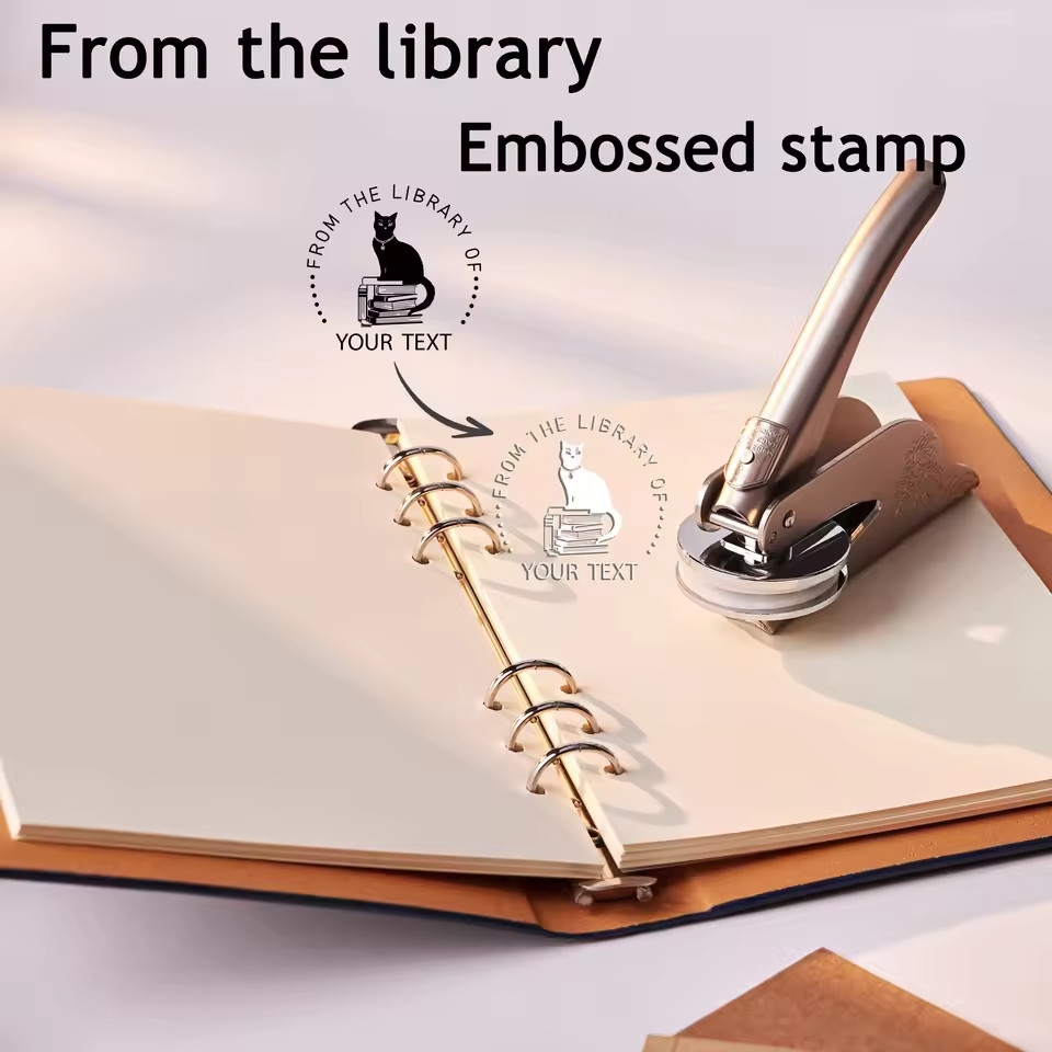 Embosser Stamp LOGO Customized Wedding Library Book Private Seals Customization