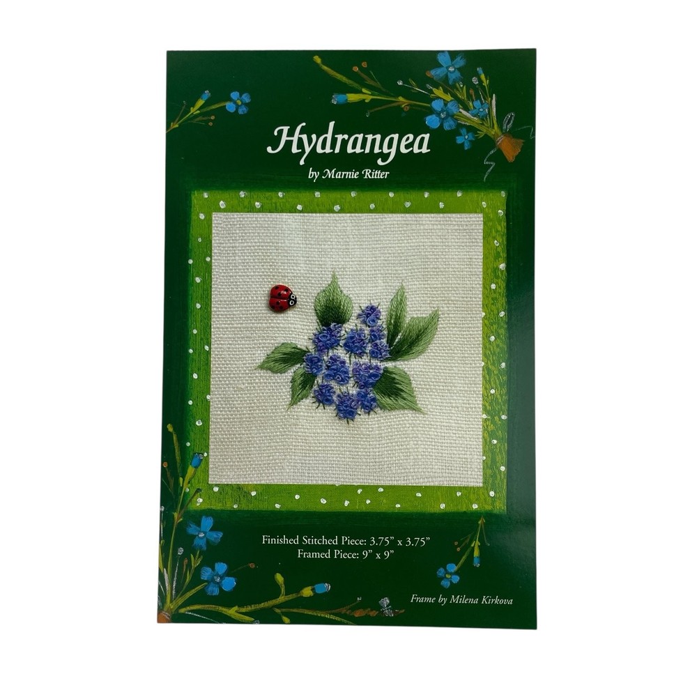 Hydrangea Flowe Marnie Ritter Surface Embroidery Stamped Canvas  Mini
