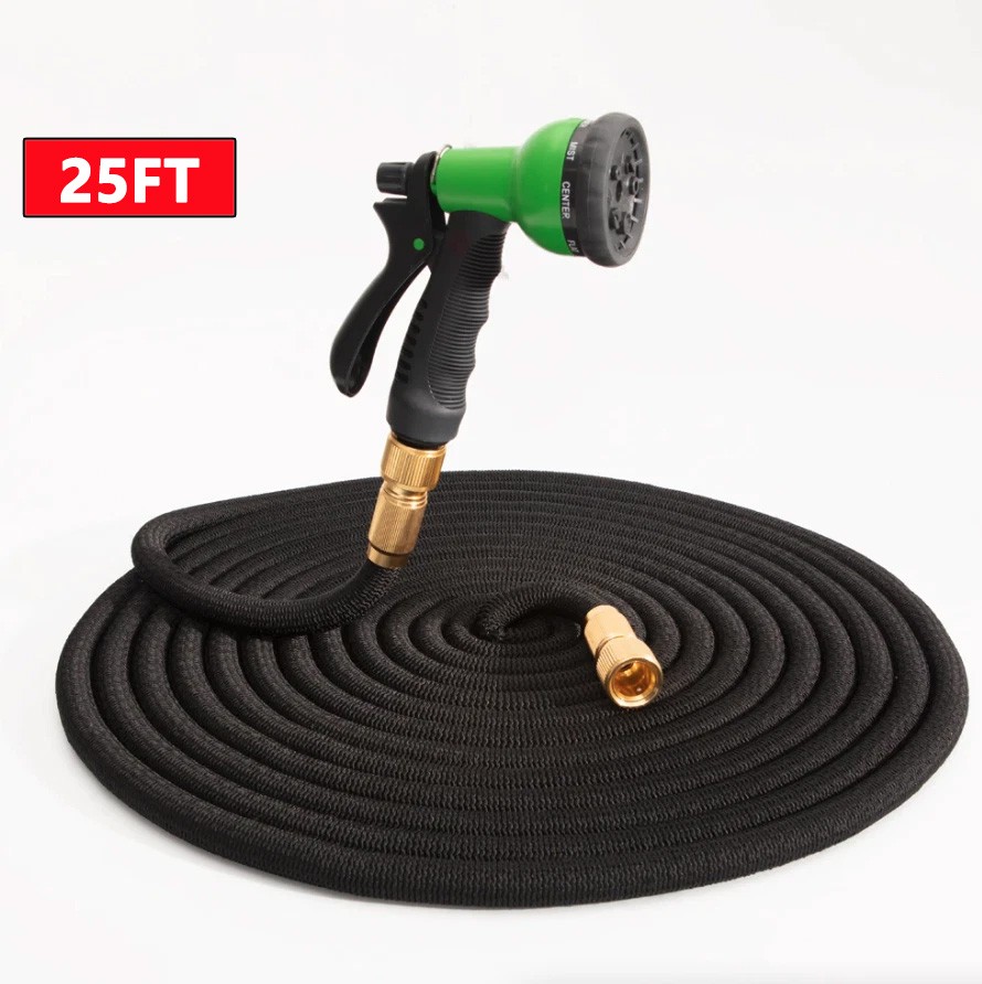 25 50 100ft HEAVY DUTY 3X Stronger Deluxe Expandable Flexible Garden Water Hose
