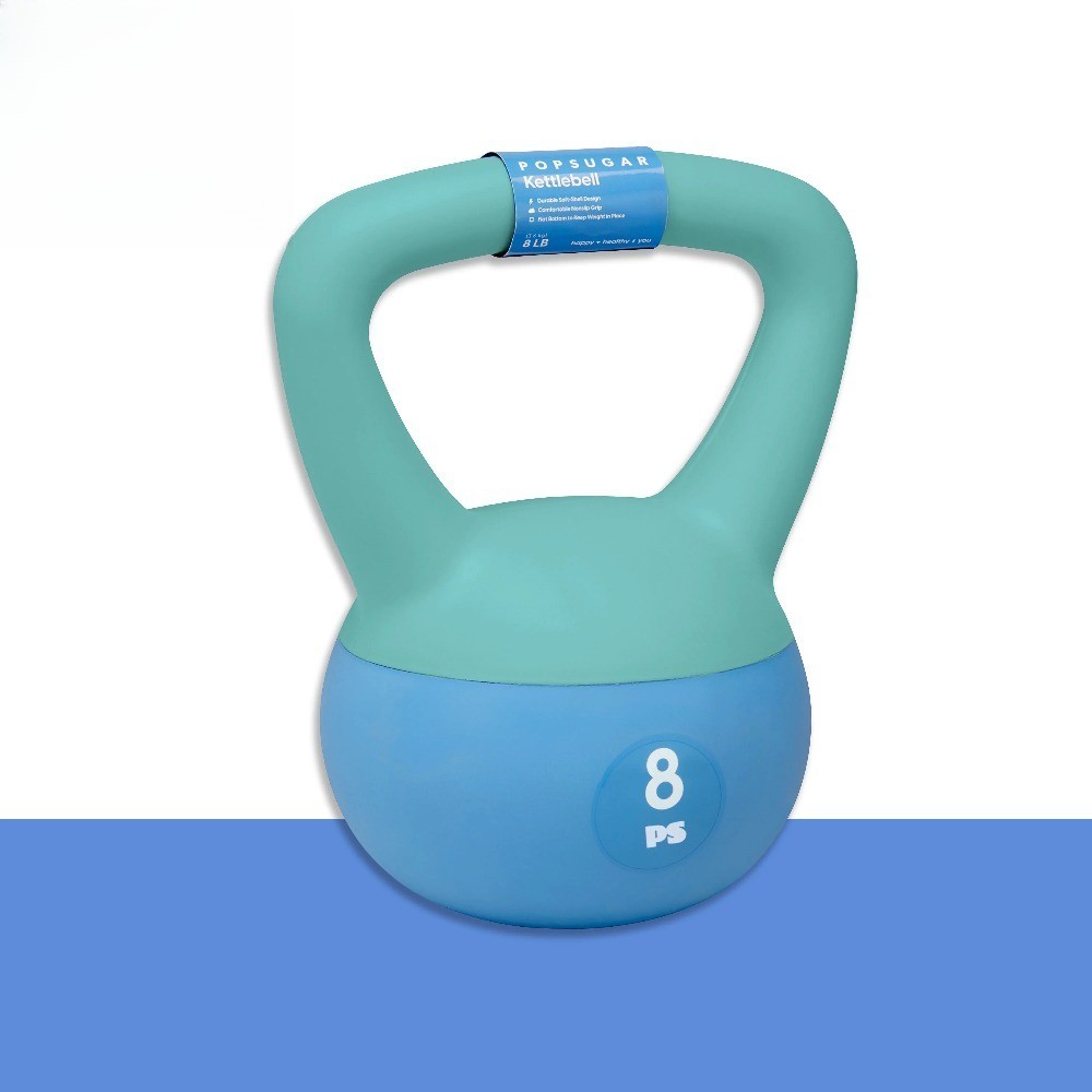 8lb Soft Shell Kettlebell, Blue, Sand Filled