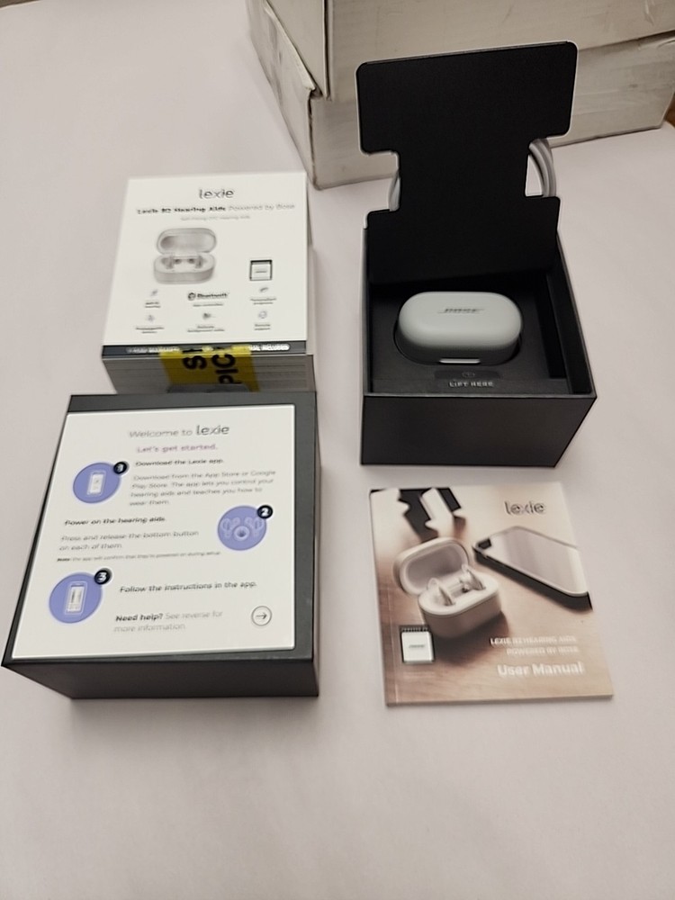 Lexie B2 Bose Hearing Aids OTC BMD0014 Self Fitting Bluetooth Gray *NEW*