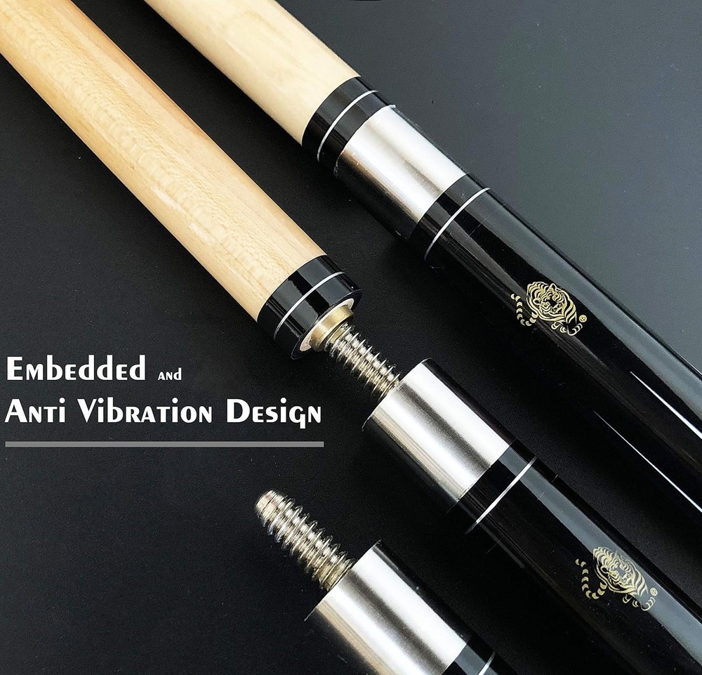 Maple Pool Cue Stick + Hard Case Bundle