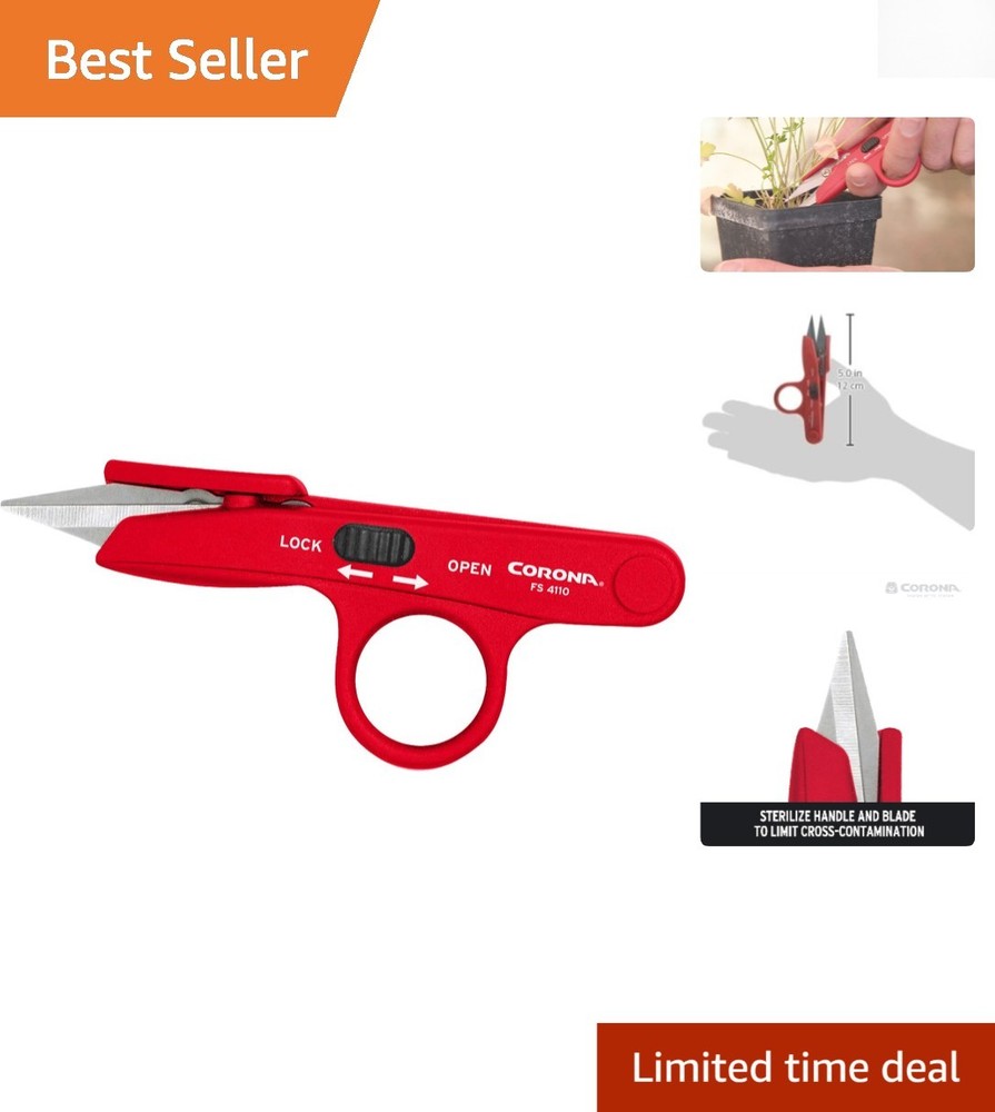 FS 4110 Hydroponic Finger Micro Snips , Red