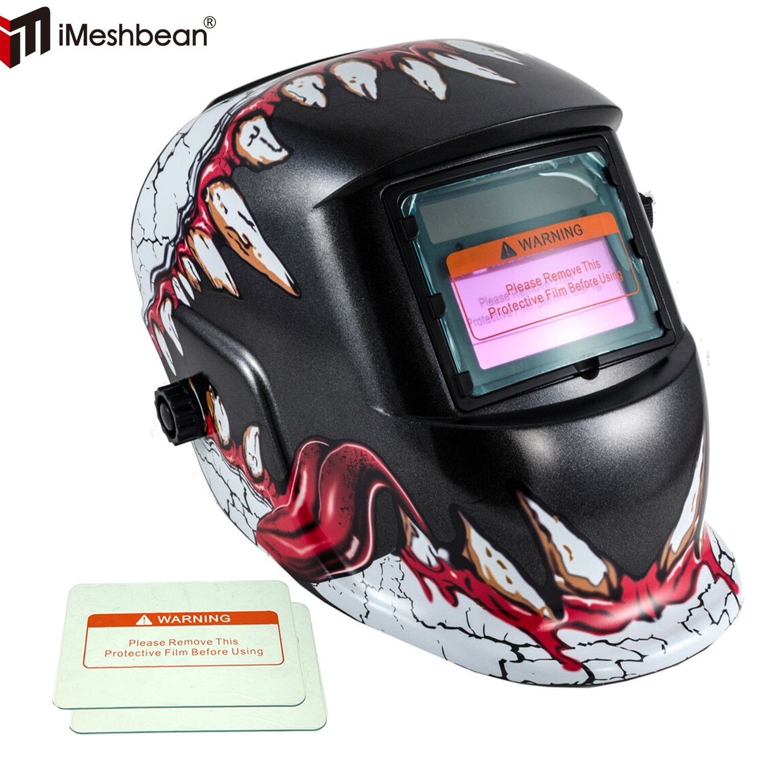 Blood Mouth Solar Auto Darkening Welding Helmet Arc Tig Mig Welder Mask Hood+Bag