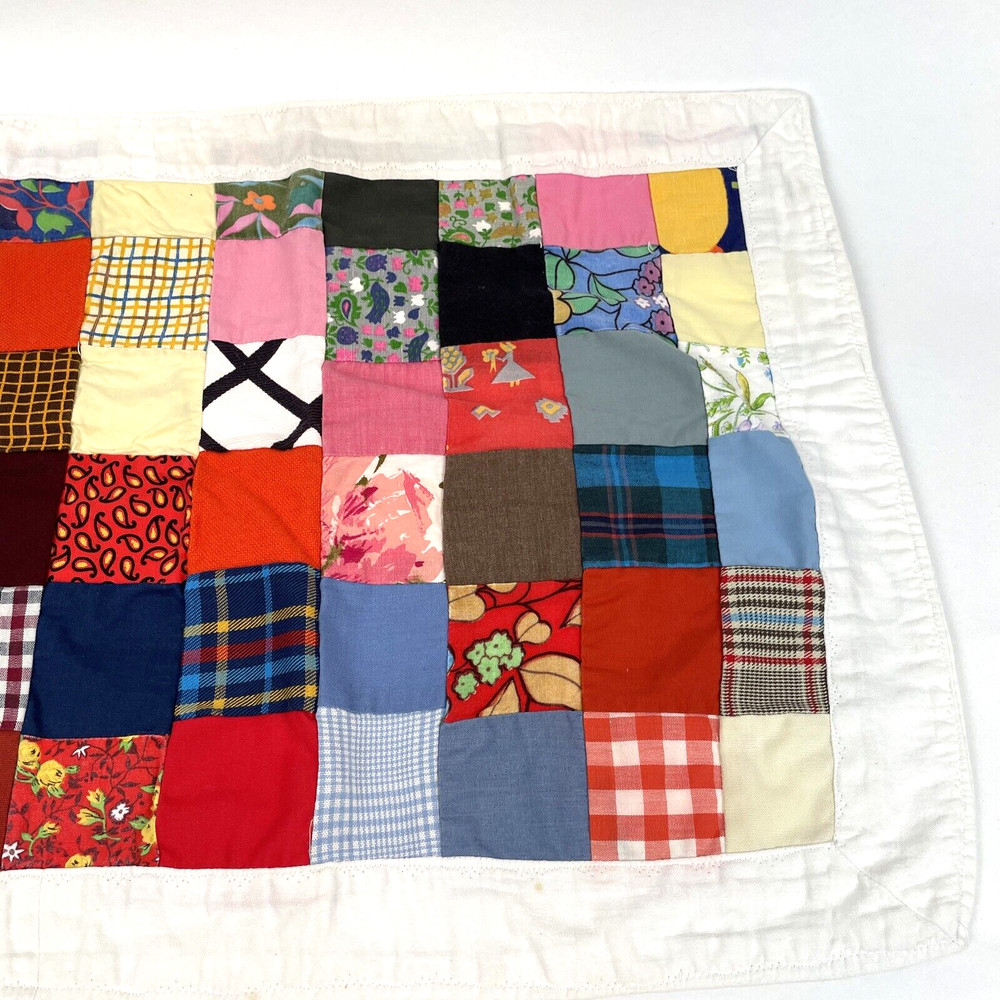 Vintage Doll Quilt Patchwork 20 x 16 Bedding