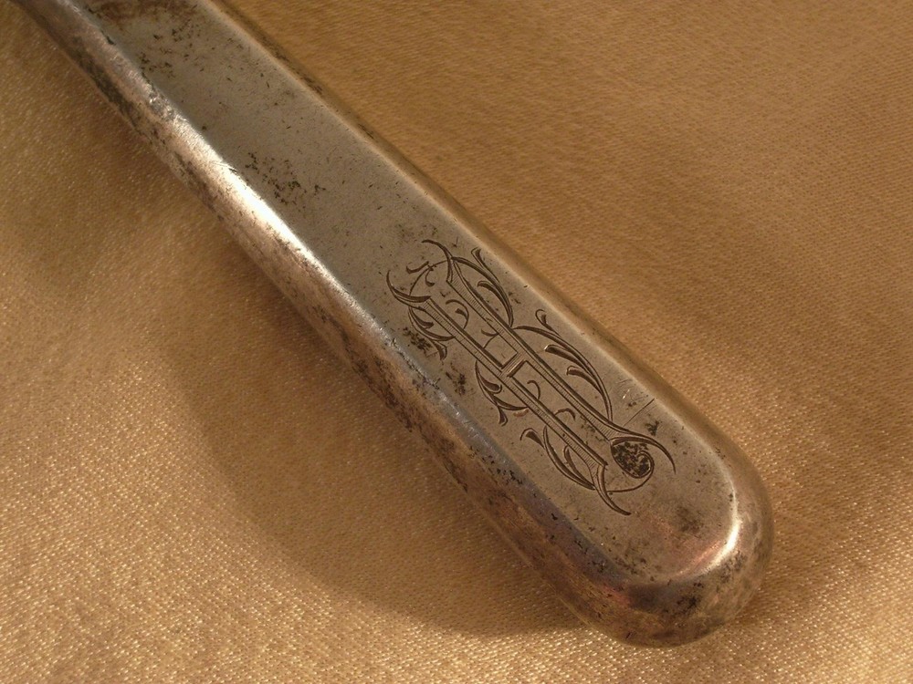 ANTIQUE RUSSIAN 84 SILVER KNIFE MONOGRAM