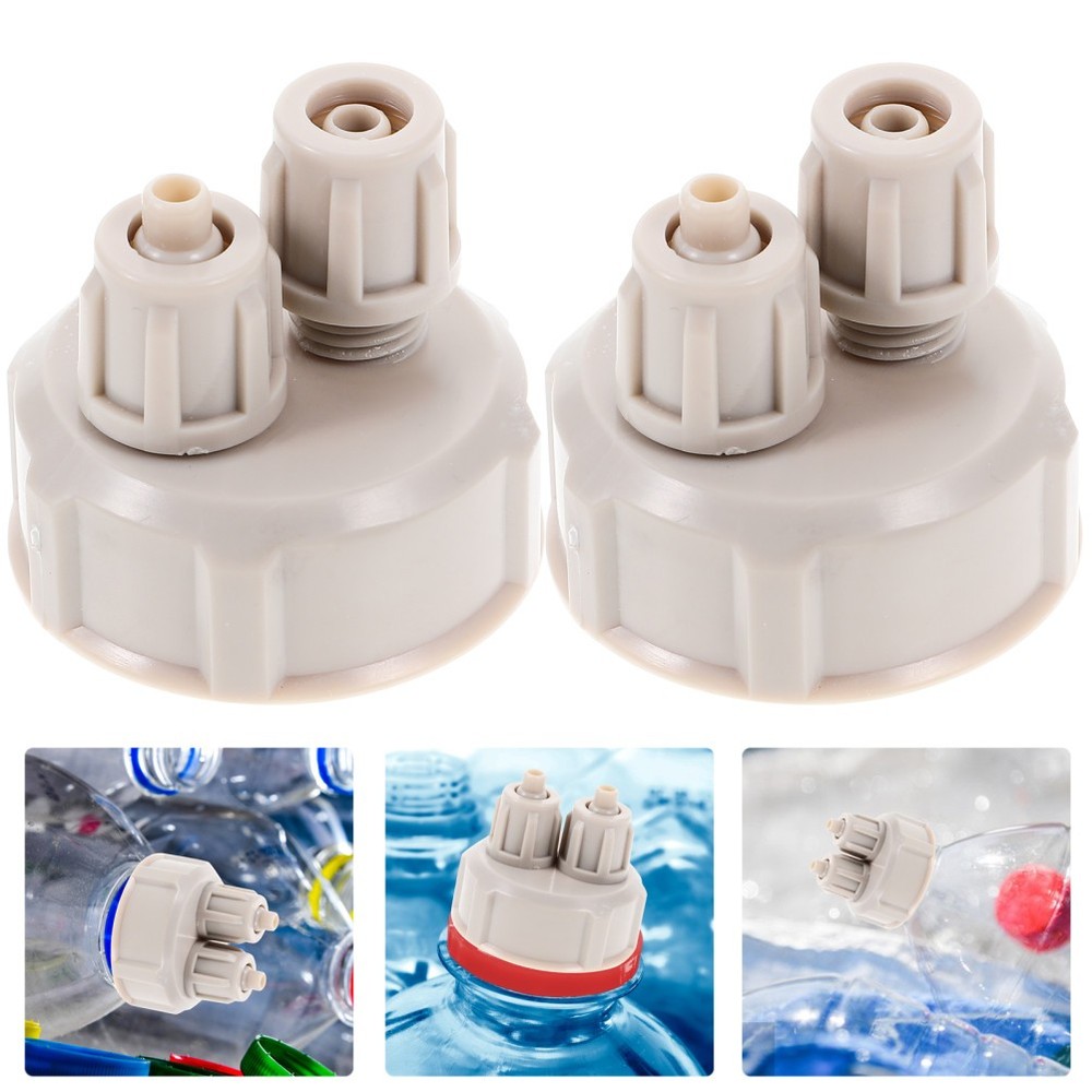 2 Pcs Bottle Cap Aquarium Generator Diffuser Pump Fish Tank Accessories