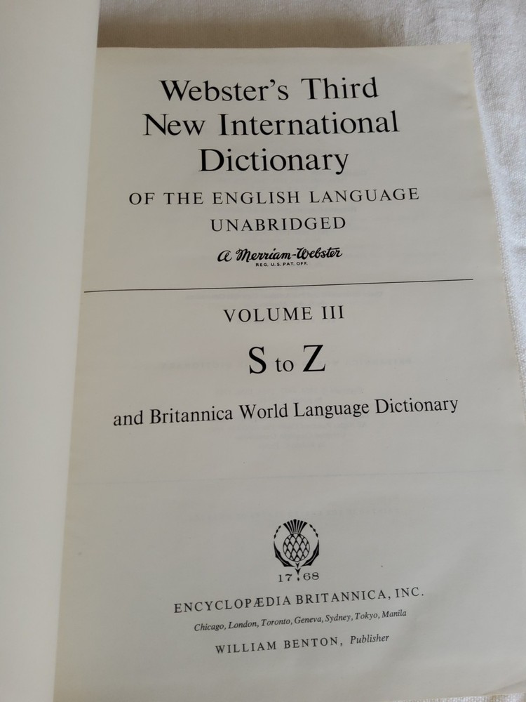 webster's third new international dictionary 1768