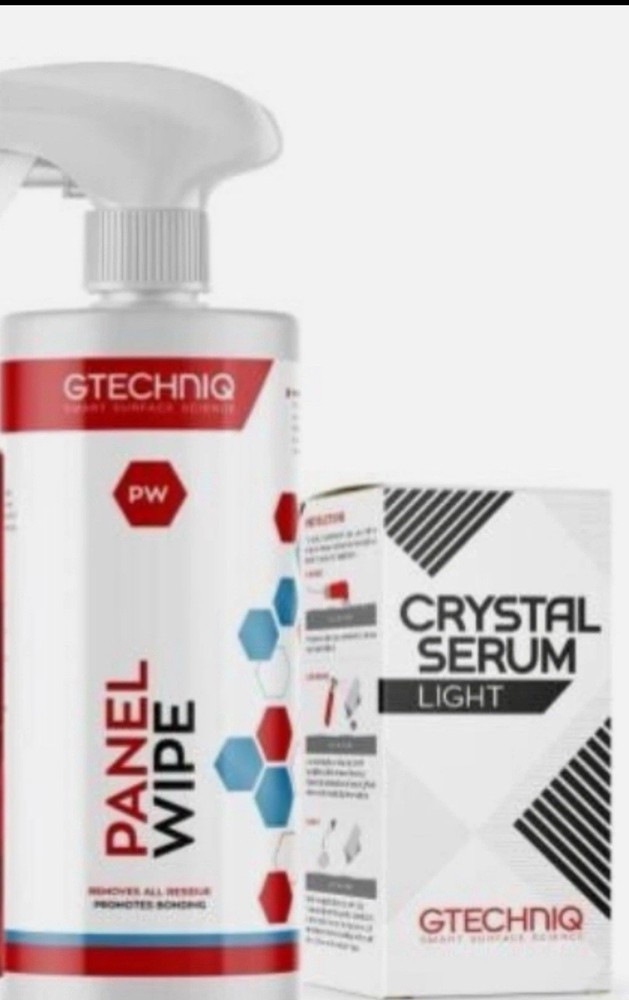 (COMBO)  GTECNIQ Crystal Serum Light 50ML Ceramic Coating & Panel Wipe 250ml.