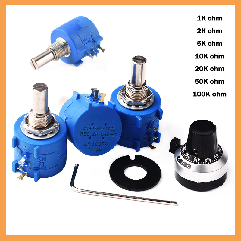3590S-2 10 Turn Potentiometer Wirewound Variable Precision Multi-Turn -Pot