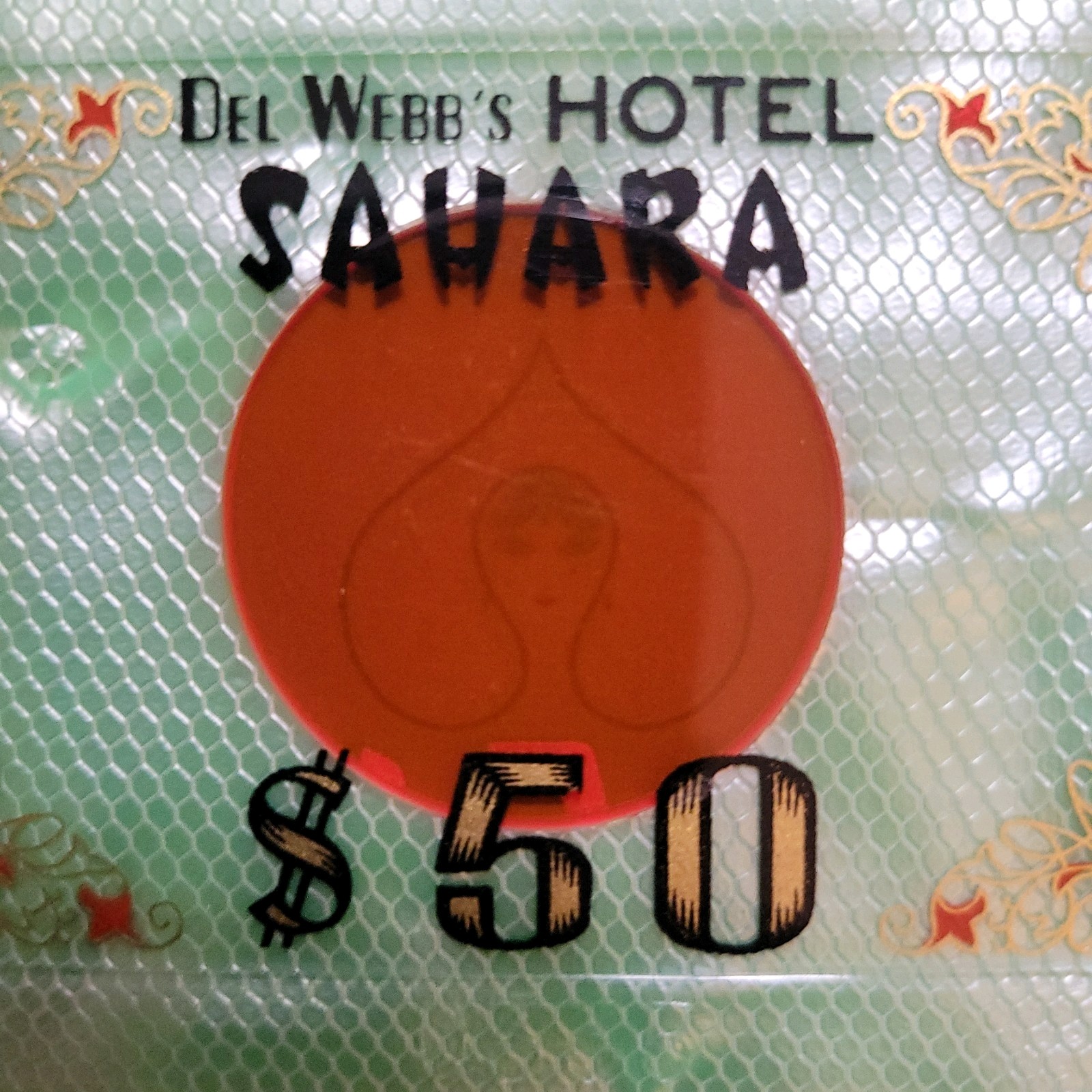 Sahara Casino Las Vegas $50.00 Baccarat Plaque