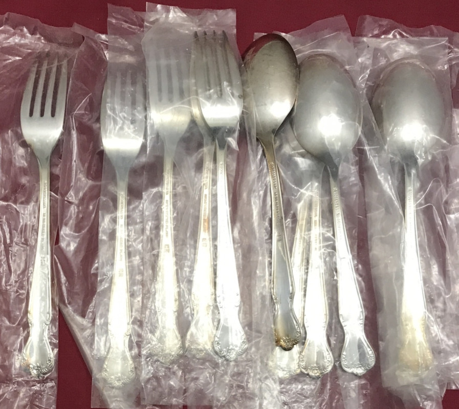 32 Pc DAYBREAK aka ELEGANT LADY Silverplated FLATWARE Rogers & Bro Mostly NOS!