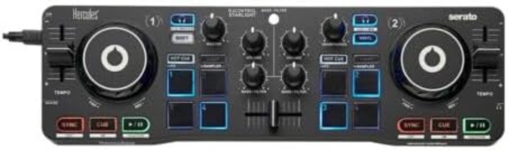Serato DJ Lite Controller with Touch-Sensitive Jog Wheels
