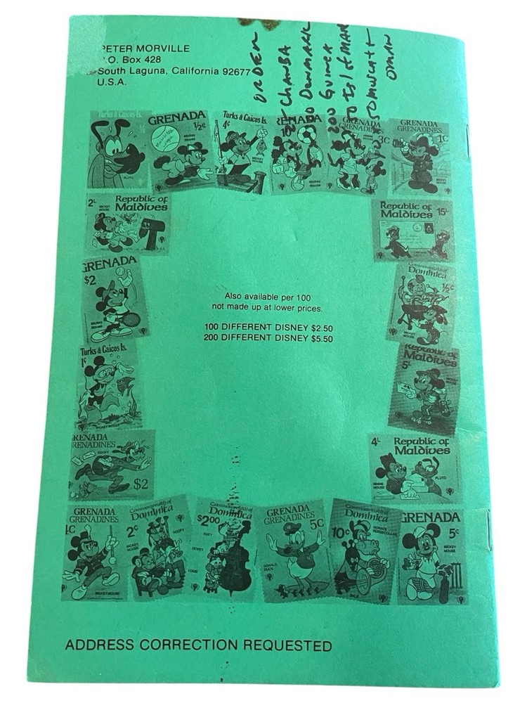 1984 Peter Morville Wholesale Stamp Packets Catalog - Disney & Worldwide