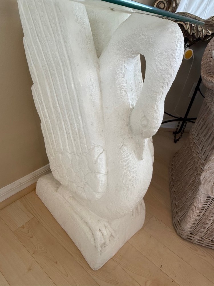 Beautiful 1980s Postmodern Swans console / entry table