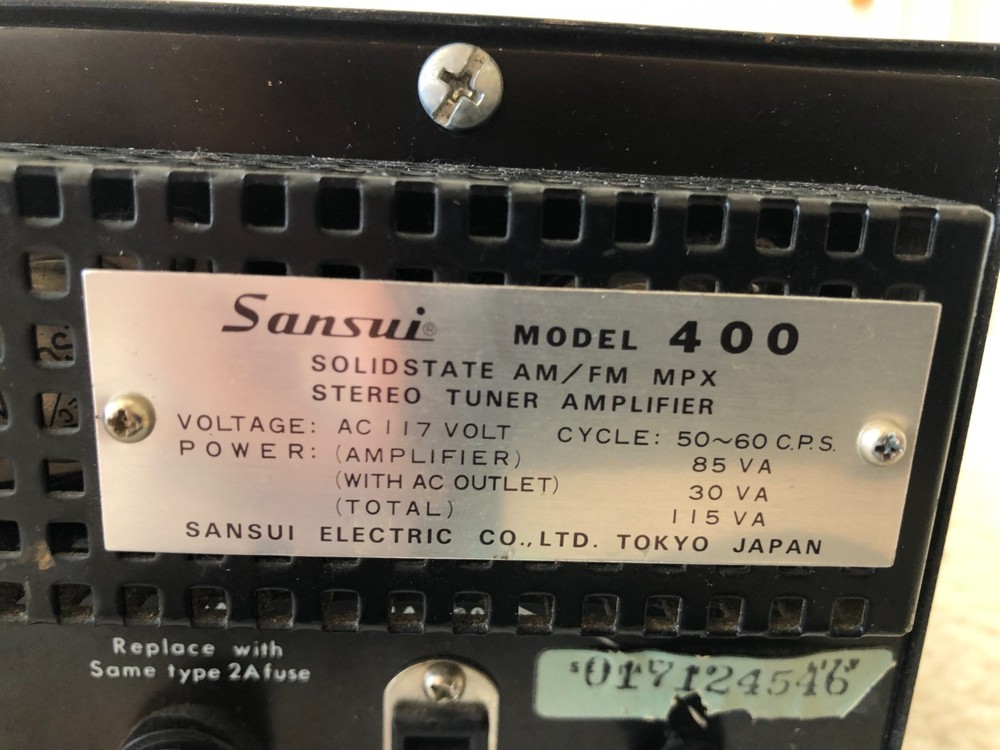 Sansui Model 400 Receiver