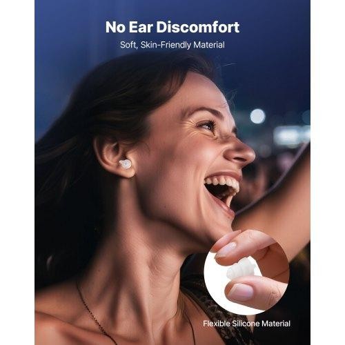 Concert Ear Plugs 2 Pairs Reusable High Fidelity Musician Ear Plugs SNR 27