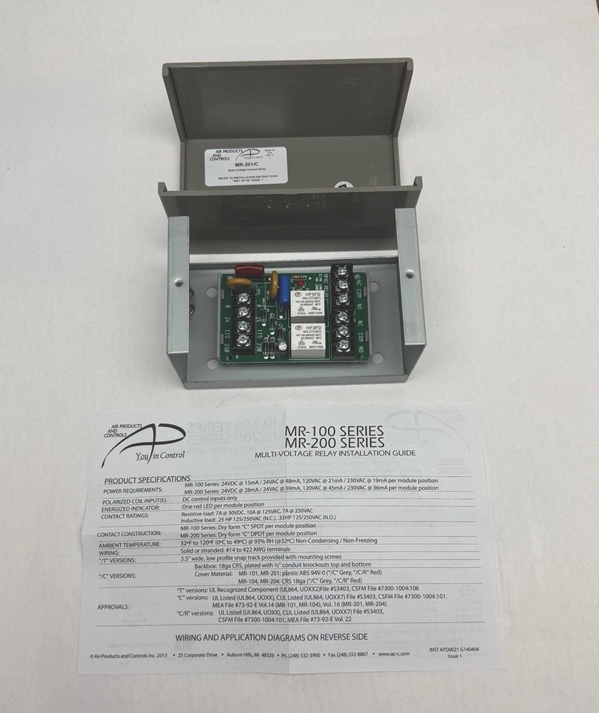 2088-9010  Multi Voltage Control Relay, MR-201/C Model