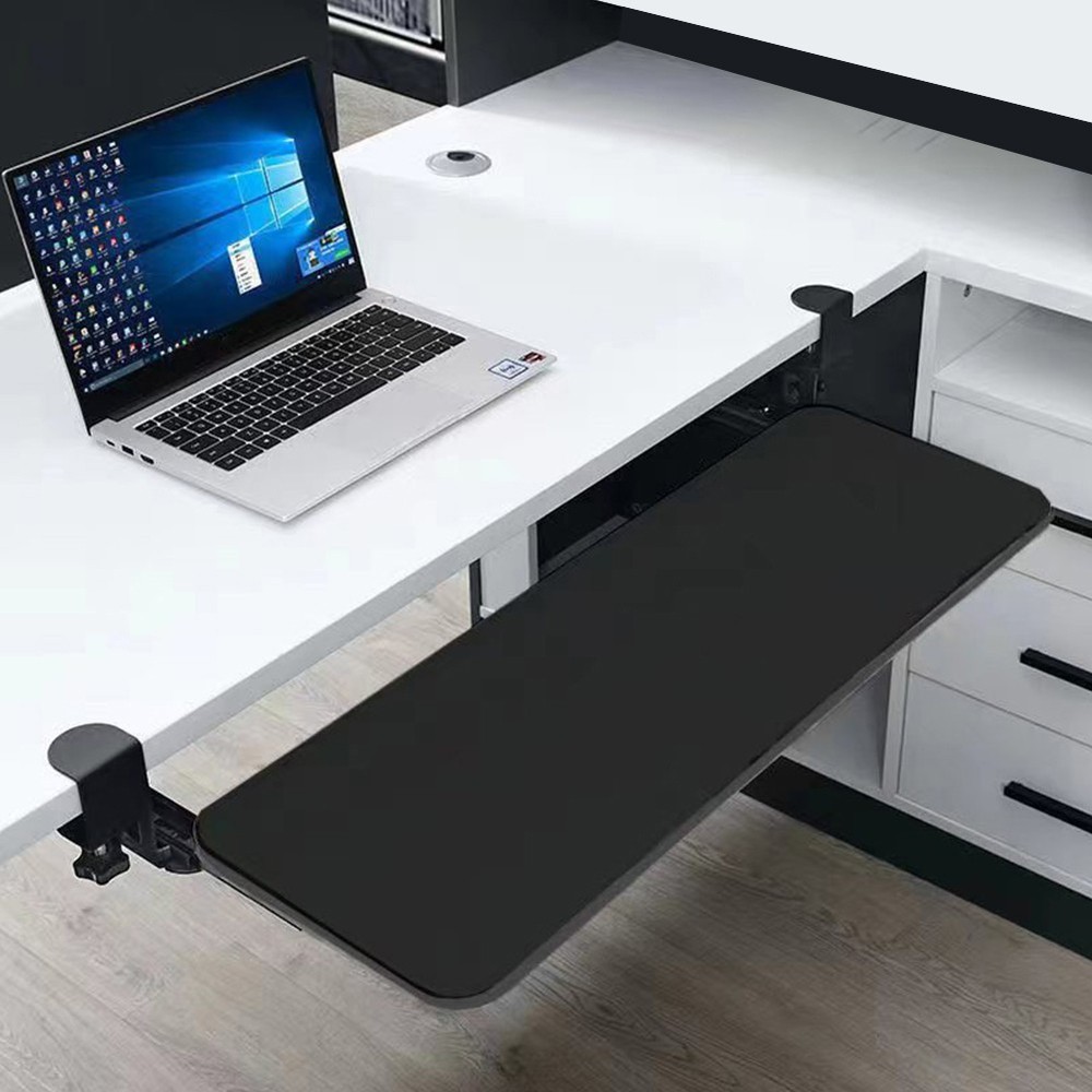 Slide Out Computer Keyboard Drawer Height Adjustable Under Desk Keyboard Drawer