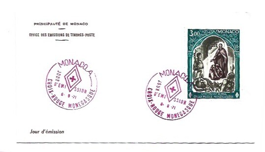 Monaco 1971 Scott 812 Saint Vincent de Paul FDC