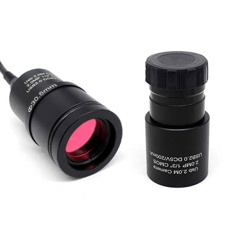 2.0MP USB Microscope Digital Electronic CMOS Eyepiece Video Camera with Adapter