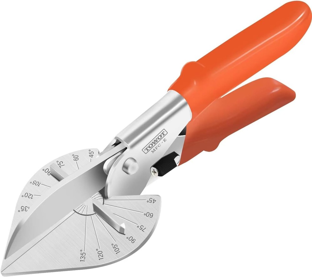 Durable Stainless Steel Miter Shear Cutter with Adjustable Angle & Lock