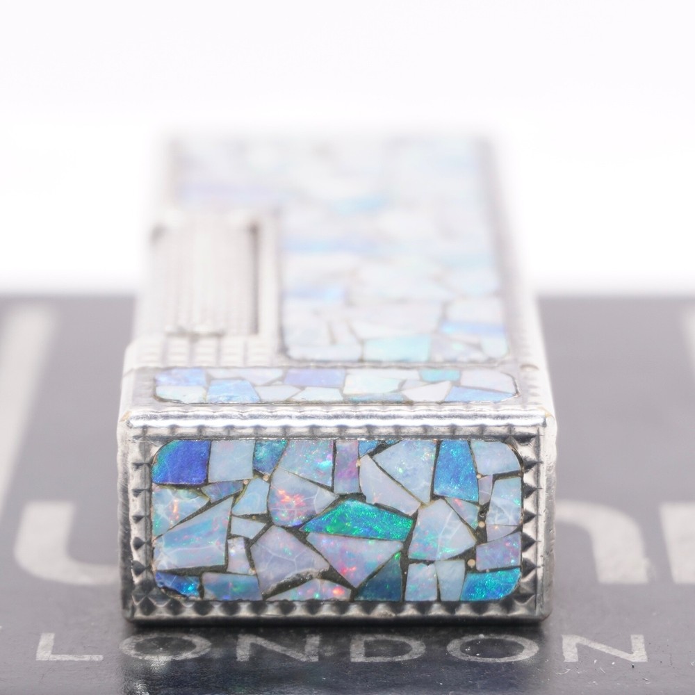 Dunhill Lighter Silver Hobnail Opal Pattern_Ultrasonically cleaned_Working