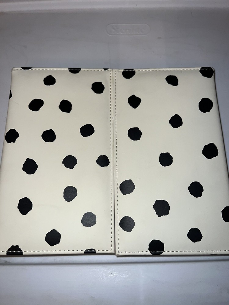 Kate Spade Notepad Portfolio Desktop Black Polo Dots